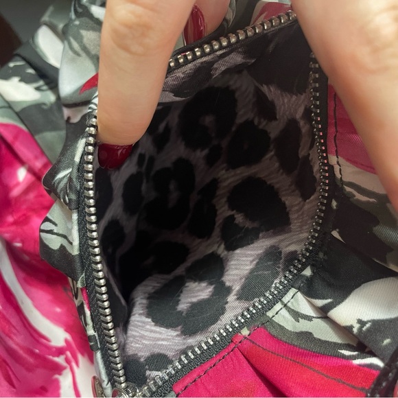 Rare BRIGHTON Floral Madison Rose Nylon Slouch Hobo Shoulder Bag - Picture 8 of 16